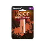 Usb Flash Drive Neon 32gb Naranja