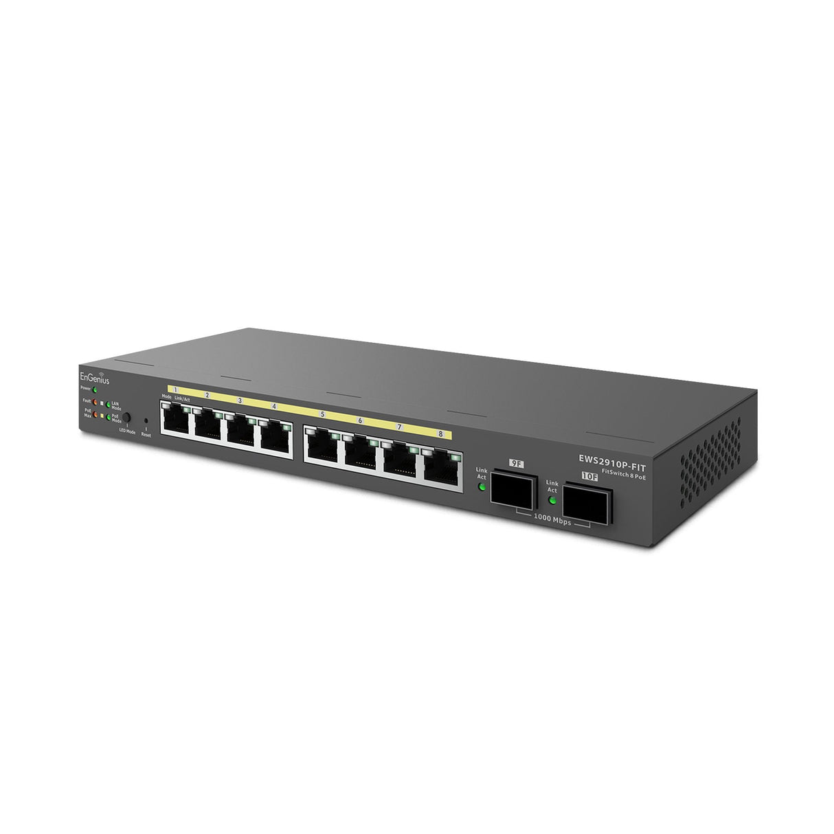 Switch 8-Port Gbe Poe.Af/At(+) 110w  2xsfp Sobremesa / Montaje En Pared