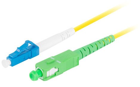 Lanberg Cable Fibra Óptica Sm Lc Upc-Sc Apc Simplex 1m Lszh G657a1 3.0mm Yellow