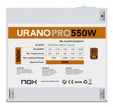 Fuente Alimentacion Atx Nox Urano Pro 550w Bronze Blanco