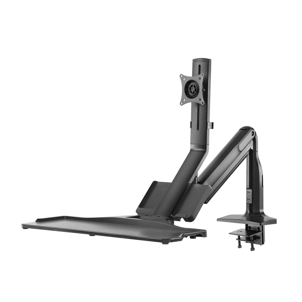 Soporte De Escritorio Para Estación De Trabajo Inline Con Elevador Y Usb 3.0, Móvil, Para Teclado, Mouse Y Monitor De Hasta 81 Cm (32"), Máx. 9 Kg