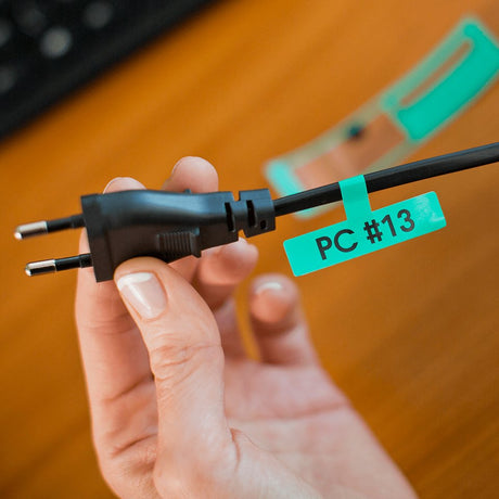 EAN 4977766769686 - Brother FLE-7511 cinta para impresora de etiquetas Negro sobre verde imagen 3