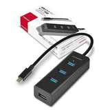 Hub 4-Portowy Hue-S2c Usb 3.2 Gen 1 Charging Hub, 40cm Usb-C Kabel, Microusb Dodatkowe Zasilanie