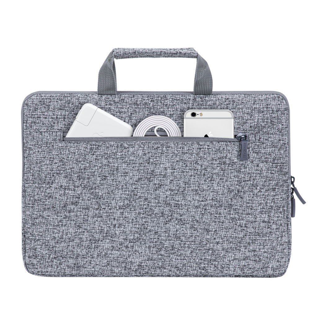 Rivacase 7913 Funda Para Portátil 13.3 Gris Claro Con Asas