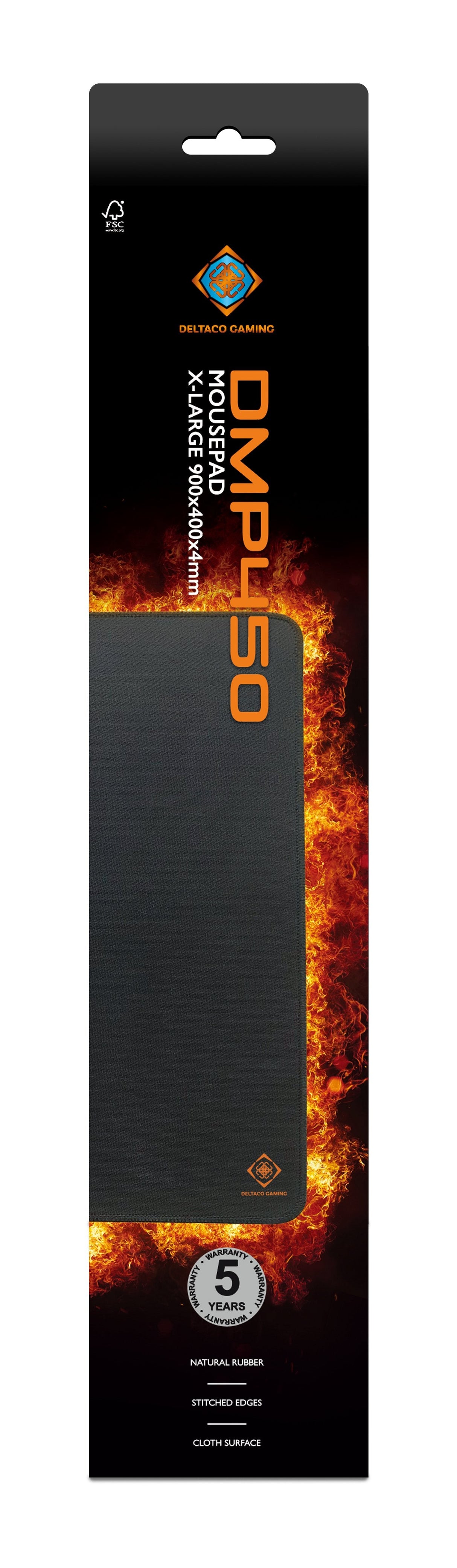 Deltaco Dmp450 Mauspad Xl (900x400x4 Mm) Schwarz