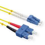 Roline Lwl-Cable Duplex, Single Mode 9 125m Os2, Lc Sc, Gelb, 0,5 M