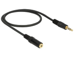 Cable Delock 3.5mm M-F, 0.5m De Audio 0,5 M 3,5mm Negro