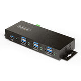 Startech.Com Hub Usb Industrial De 7 Puertos Gestionado Caja De Metal Montaje Din, Pared, Escritorio - Usb 3.2 Gen 1 5gbps