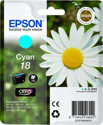 EAN 8715946518022 - Epson Daisy C13T18024010 cartucho de tinta 1 pieza(s) Original Fotos cian imagen 2