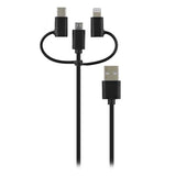 EAN 3303170112052 - T'nB WCBL3IN1 cable USB 1 m USB A USB C/Micro-USB B/Lightning Blanco imagen 1