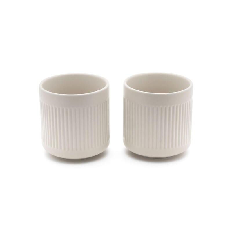 1x2 Bredemeijer Teebecher Skagen 300ml Weiss Steingut       147053