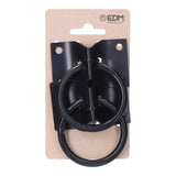 2 Anillas Aparca Perros Con Placa 70x45mm Negras