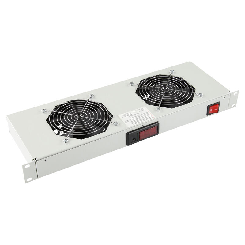 2 Fans, Digital Thermostat  Rack Mount Fan Module 1u