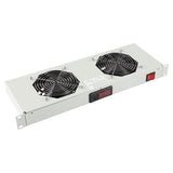2 Fans, Digital Thermostat  Rack Mount Fan Module 1u
