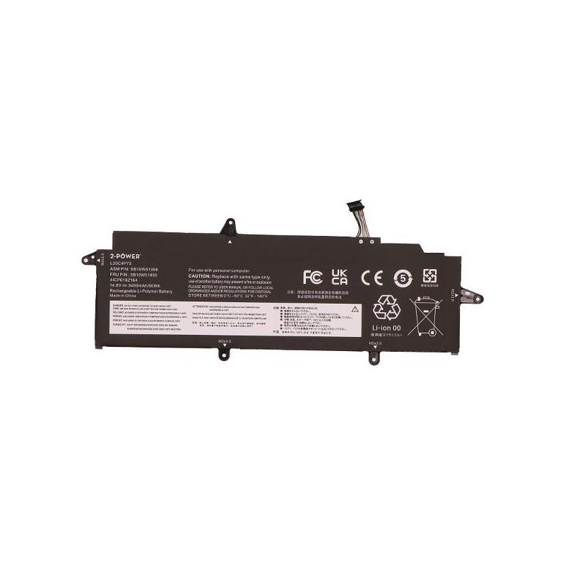 2-Power Batería 14.8v 3400mah Para Lenovo Thinkpad X13 Gen 2 20xh 2p-5b10w51852