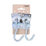 2 Unid. Placa Con Gancho Colgador De Hamaca 70x45mm Cromo