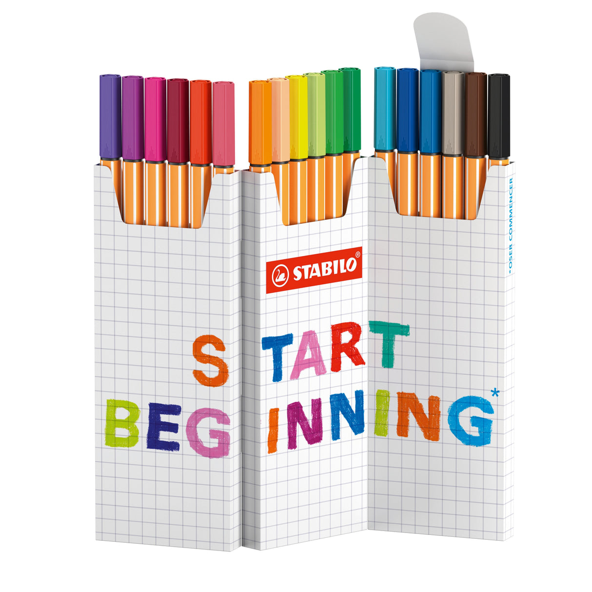 Stabilo Rotulador Point 88 Colores Surtidos Estuche En Zig Zag 18 Ud