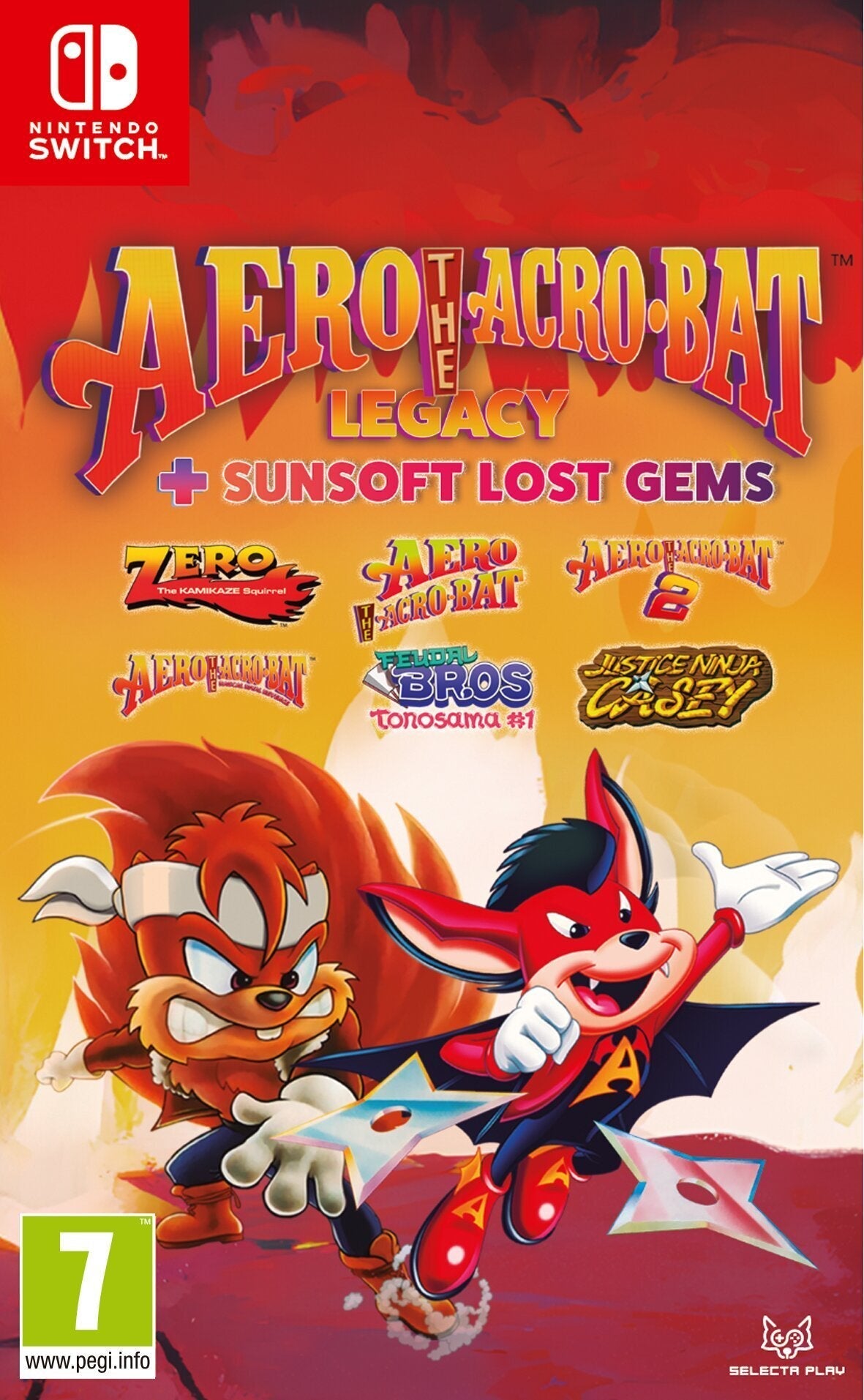 Juego Aero The Acro-Bat Legacy + Sunsoft Lost Gems One Edition - Switch Switch