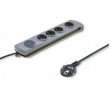 EAN 5901878501635 - Qoltec 50163 limitador de tensión Gris 4 salidas AC 230 V 1,5 m imagen 1