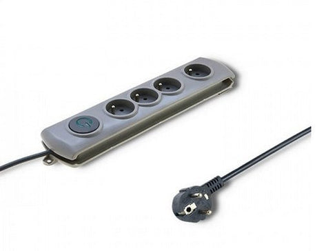 EAN 5901878501635 - Qoltec 50163 limitador de tensión Gris 4 salidas AC 230 V 1,5 m imagen 1