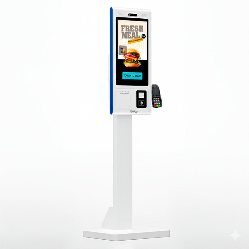 Avpos Kiosko Autoservicio Suelo Fk27 - 27 Pulgadas Tactil - Rk3568 - 8gb Memoria - Ssd 128gb - Escaner 2d - Impresora