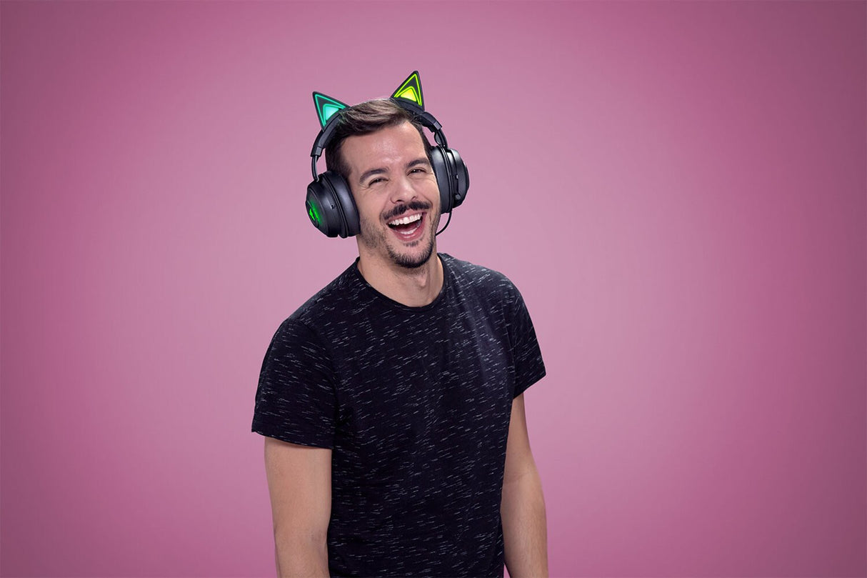 Auriculares Kraken Kitty Ed. Negro Razer  Auriculares Razer Kraken Kitty Ed. Negro (Rz04-02980100-R3m1)