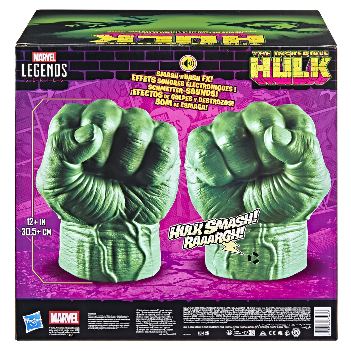 Replica Hasbro Marvel Legends The Incredible Hulk Puños Electronicos 30.5cm