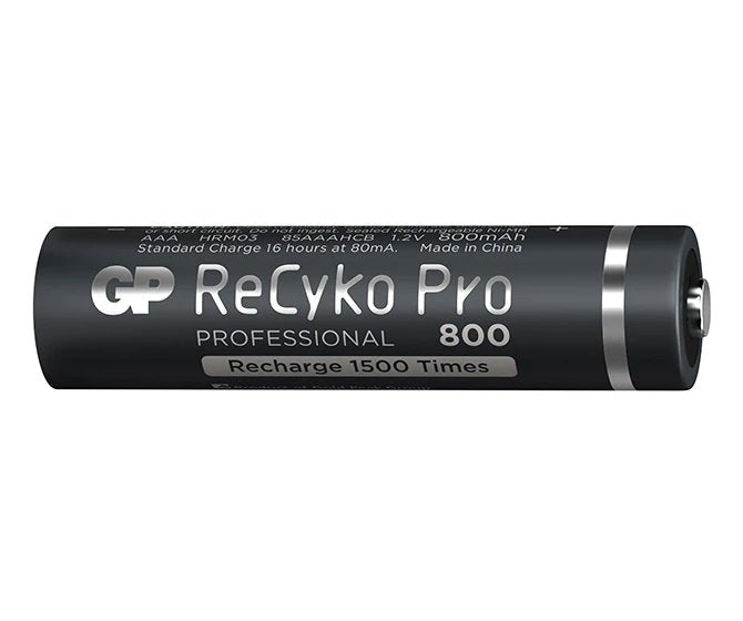 Gp Recyko Pro Pack De 4 Pilas Recargables 800mah Aaa 1.2v - Precargadas - Ciclo De Vida: Hasta 1.500 Veces
