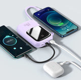 Power Bank  Baseus Qpow 20000mah, Ip, Usb, Usb-C, 20w Z Kablem Ip Fioletowy