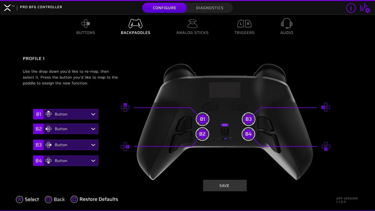 Pdp Victrix Pro Bfg Mando Inalámbrico Para Ps5 Ps4 Pc