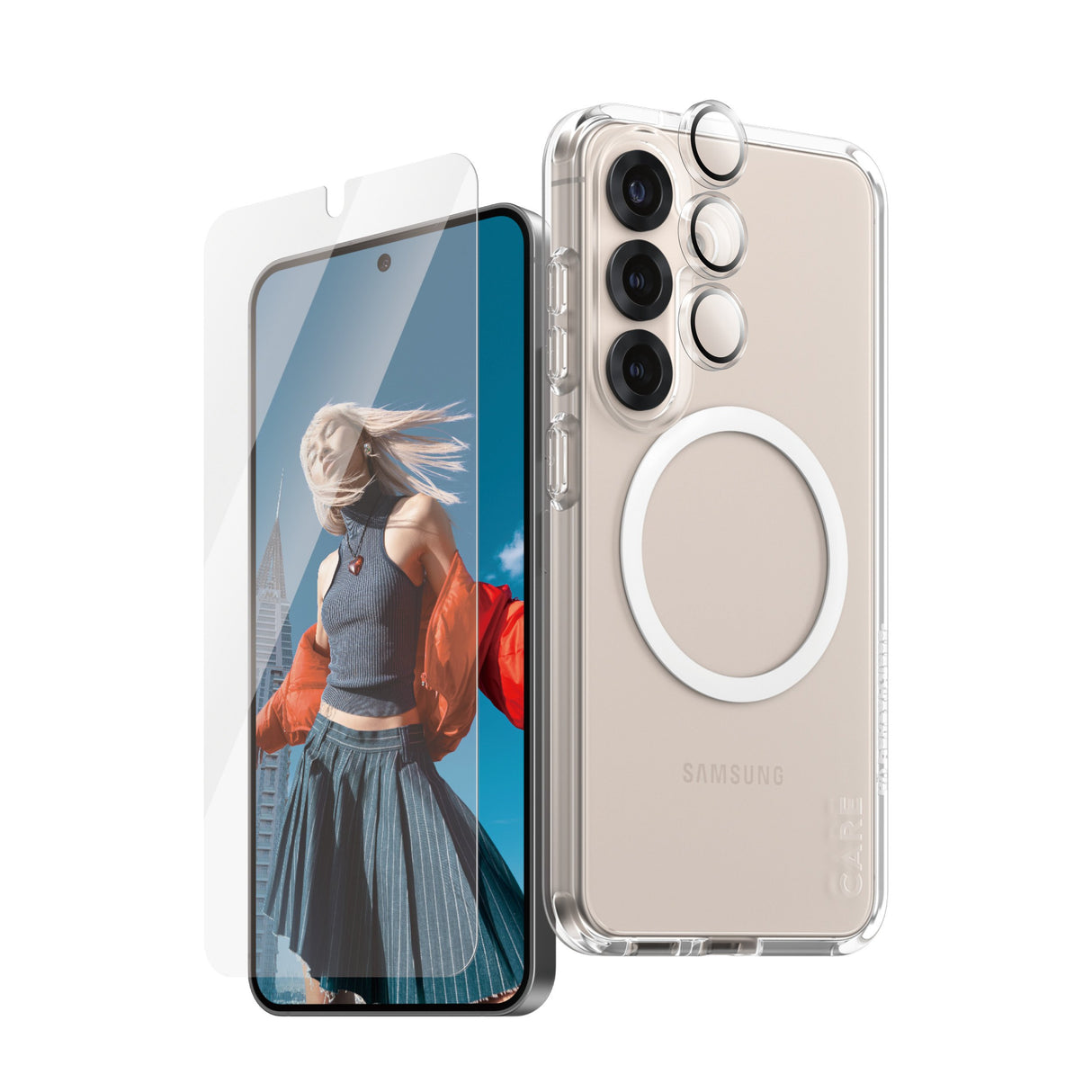 EAN 5715685016172 - PanzerGlass ® | CARE by ® Flagship 3-in-1 Bundle Samsung Galaxy S25 Protector de pantalla 1 pieza(s) imagen 1