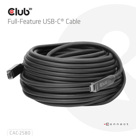 EAN 8719214473662 - CLUB3D CAC-2580 cable USB 15 m USB C Negro imagen 2