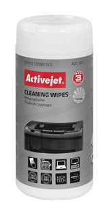 Toallitas Activejet Aoc-301  De Limpieza Para Equipos De Oficina - 100 Unidades