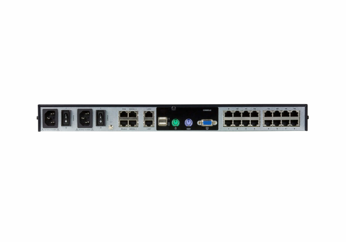 Aten / Conmutador Kmv / 16-Puertos / Kn1116va-Ax-G Aten 16-Puertos 2-Bus Cat5e/6 Kvm Sobre Ip Switch, Luc (Laptop Usb Console), Con Audio &Amp Soporte Para Medio Virtual (Kn1116va-Ax-G)