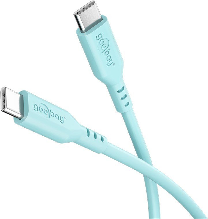 Goobay Usb-C Silicone Cable, 1.5 M, Turquoise