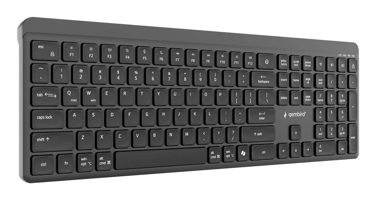 Gembird Dual-Mode Pro-Business Slim Wireless Keyboard 2.4g+Bt Us Layout