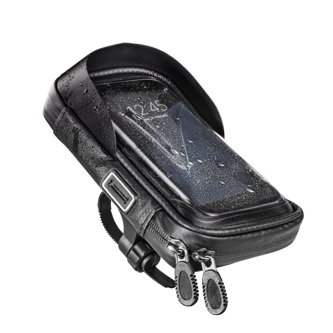 Hama Essential Funda Smartphone Para Bicicleta/Moto - Repelente Al Agua - Cremallera - Ancho Dispositivo Hasta 8cm -