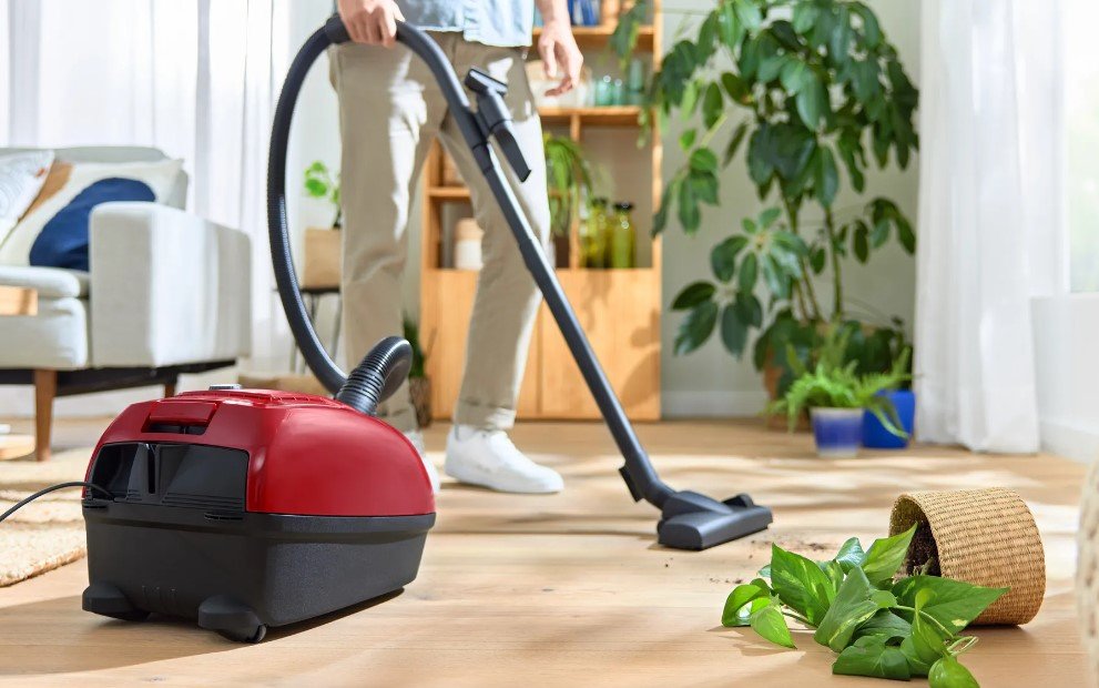 Aspirador Serie De Hogar De Bosch  4 Bgd38rd1h De Bidón Rojo