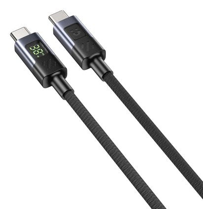 Unitek C14158abk01-2m Usb-C Cable Charging With Led Display 2m Black