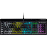 Teclado Alemán Corsair K55 Rgb Pro Usb Qwertz Negro