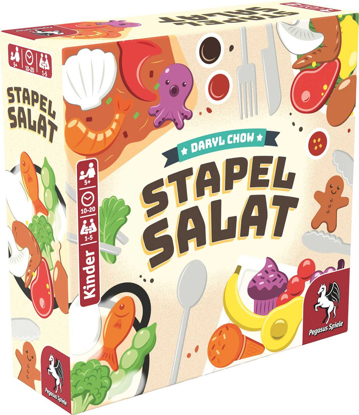EAN 4250231739231 - Pegasus Stapelsalat Stacked salad 20 min Juego de mesa Educativo imagen 1