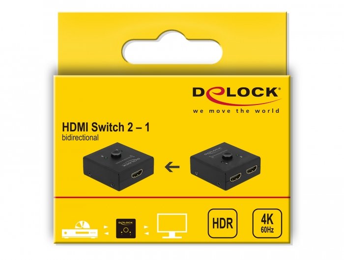 Delock Switch Hdmi 2 - 1 Bidireccional 4k 60 Hz