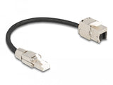 Delock Cable Rj45 Stecker Feldkonfektionierbar Zu Keystone Modul Rj45 Buchse Cat.6a 25 Cm