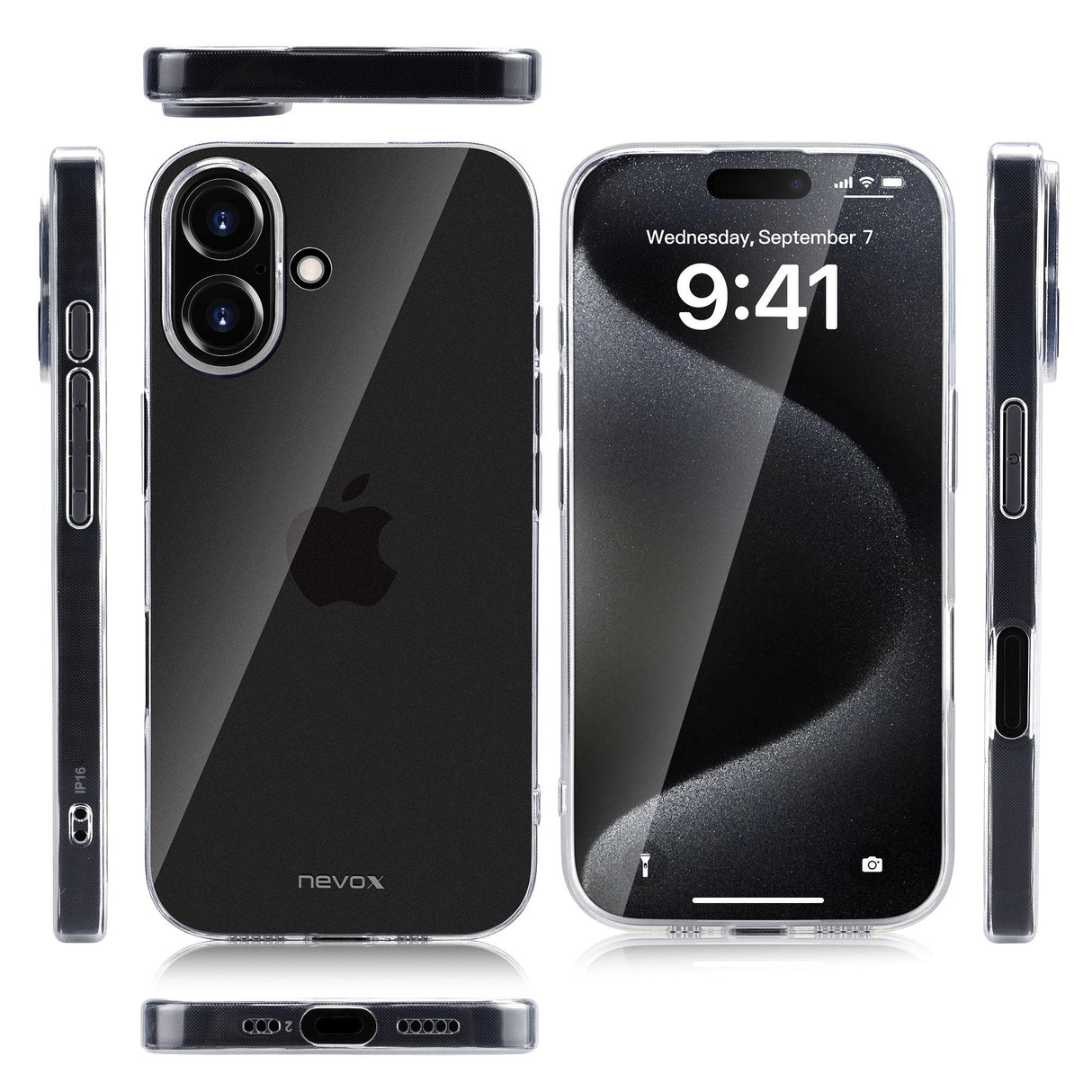 Nevox Styleshell Flex, Caja De Teléfonos Celulares Transparentes, Iphone 16 Plus 4250686413670.0