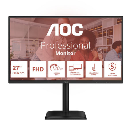 EAN 4038986182805 - AOC 27E4CV pantalla para PC 68,6 cm (27") 1920 x 1080 Pixeles Full HD LED Negro imagen 2