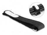 Delock Klettcablebinder Mit Schlaufe Und Beschriftungsfeld L 457 X B 25 Mm Schwarz 5 Stück