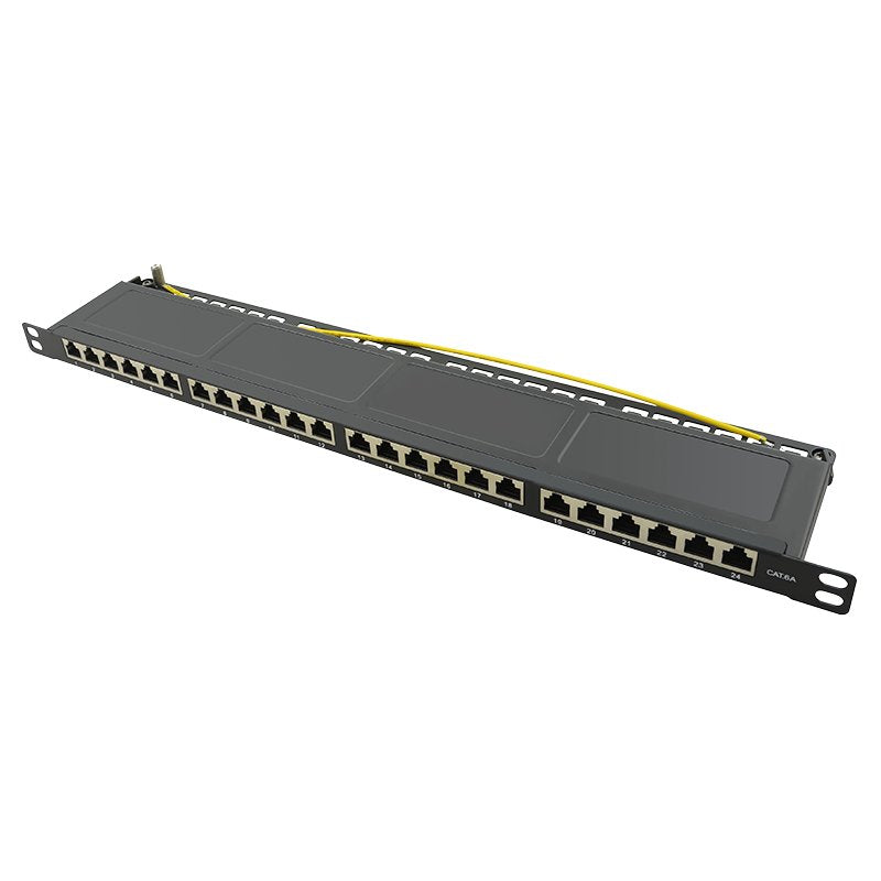 Patchpannel 19" 24 Port Cat6a Stp Negro 0.5 He Logilink