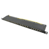 Patchpannel 19" 24 Port Cat6a Stp Negro 0.5 He Logilink