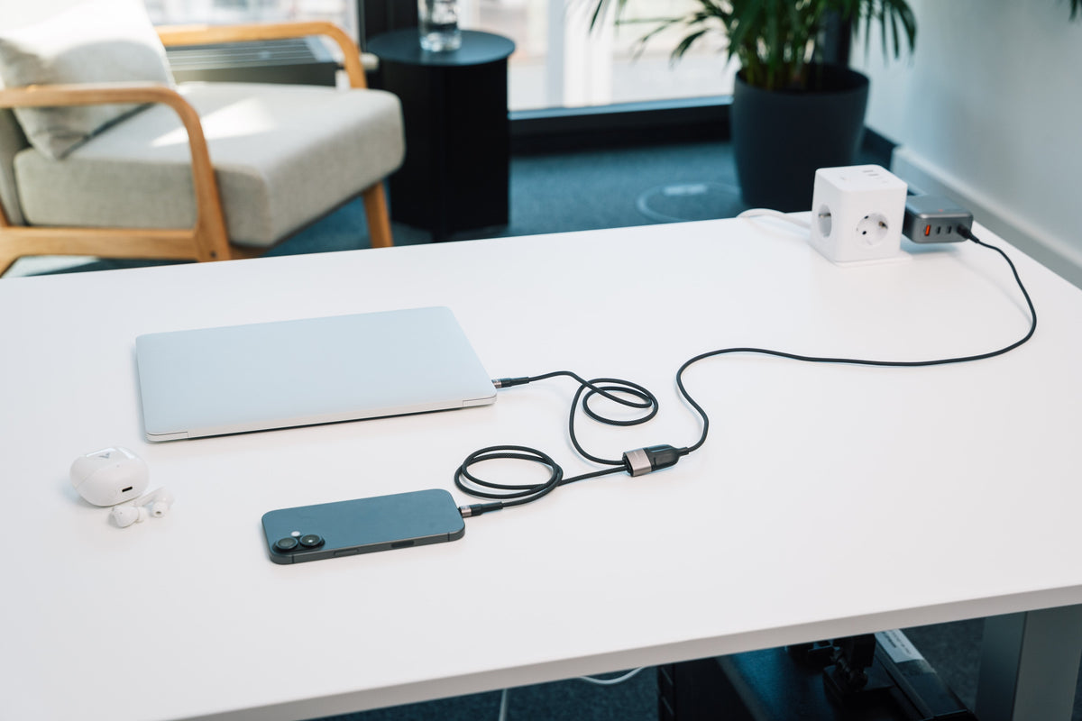 Verbatim Usb-Kabel Dual, Usb 2.0, Usb-C/2x Usb-C, Nylon,