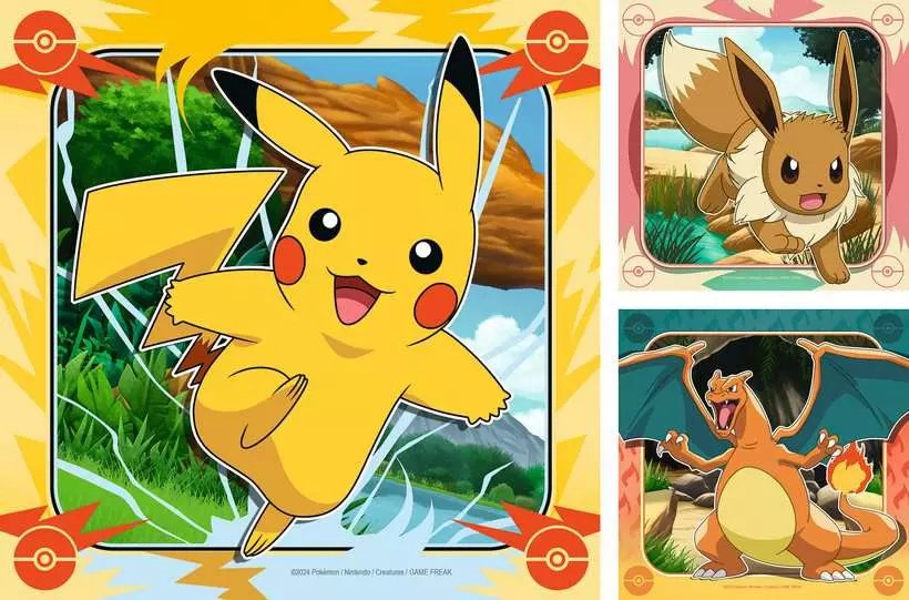 Pokémon De Rompecabezas Infantil De Ravensburg 3x 49 Partes 12004062